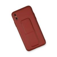 Newface iPhone XS Max Kılıf Coco Deri Standlı Kapak - Fuşya