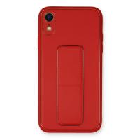 Newface iPhone XR Kılıf Coco Deri Standlı Kapak - Kırmızı