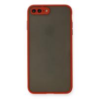 Newface iPhone 7 Plus Kılıf Montreal Silikon Kapak - Kırmızı