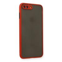 Newface iPhone 7 Plus Kılıf Montreal Silikon Kapak - Kırmızı