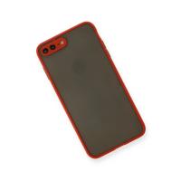 Newface iPhone 7 Plus Kılıf Montreal Silikon Kapak - Kırmızı