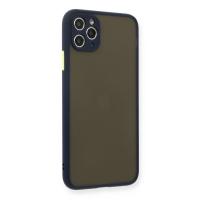 Newface iPhone 11 Pro Max Kılıf Montreal Silikon Kapak - Lacivert