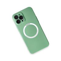 Newface iPhone 12 Pro Max Kılıf Jack Magneticsafe Lens Silikon - Yeşil