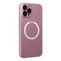 Newface iPhone 12 Pro Max Kılıf Jack Magneticsafe Lens Silikon - Rose Gold