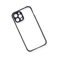 Newface iPhone 12 Kılıf Miami Şeffaf Silikon - Lacivert