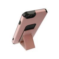 Newface iPhone 6 Kılıf Mega Standlı Silikon - Pudra