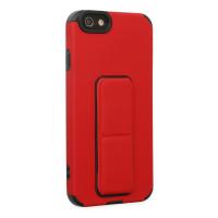 Newface iPhone 6 Kılıf Mega Standlı Silikon - Kırmızı