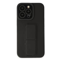Newface iPhone 13 Pro Kılıf Mega Standlı Silikon - Siyah