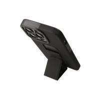 Newface iPhone 13 Pro Max Kılıf Mega Standlı Silikon - Siyah