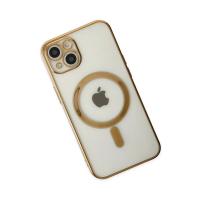 Newface iPhone 14 Plus Kılıf Magneticsafe Lazer Silikon - Gold