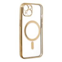Newface iPhone 14 Plus Kılıf Magneticsafe Lazer Silikon - Gold