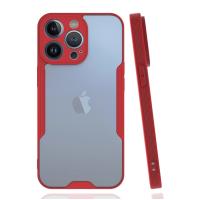 Newface iPhone 14 Pro Max Kılıf Platin Silikon - Kırmızı