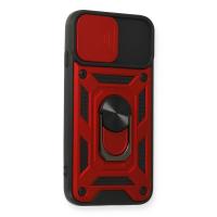 Newface iPhone 6 Kılıf Pars Lens Yüzüklü Silikon - Kırmızı