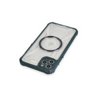 Newface iPhone 11 Pro Max Kılıf Prag Magneticsafe Kapak - Koyu Yeşil