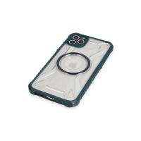 Newface iPhone 11 Pro Max Kılıf Prag Magneticsafe Kapak - Koyu Yeşil