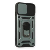 Newface iPhone 6 Kılıf Pars Lens Yüzüklü Silikon - Yeşil