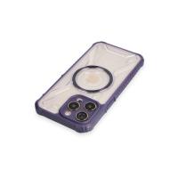 Newface iPhone 12 Pro Kılıf Prag Magneticsafe Kapak - Derin Mor