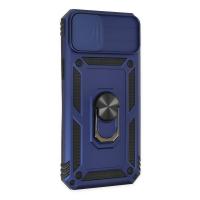 Newface iPhone 14 Plus Kılıf Pars Lens Yüzüklü Silikon - Lacivert