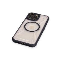 Newface iPhone 12 Pro Max Kılıf Prag Magneticsafe Kapak - Siyah