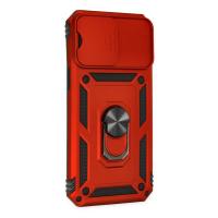 Newface iPhone 14 Pro Kılıf Pars Lens Yüzüklü Silikon - Kırmızı