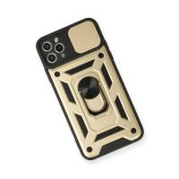 Newface iPhone 11 Pro Kılıf Pars Lens Yüzüklü Silikon - Gold
