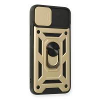 Newface iPhone 11 Pro Max Kılıf Pars Lens Yüzüklü Silikon - Gold