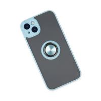 Newface iPhone 14 Kılıf Montreal Yüzüklü Silikon Kapak - Buz Mavi