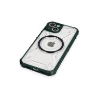 Newface iPhone 14 Kılıf Prag Magneticsafe Kapak - Koyu Yeşil