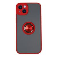 Newface iPhone 14 Kılıf Montreal Yüzüklü Silikon Kapak - Kırmızı