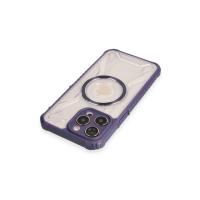 Newface iPhone 14 Pro Max Kılıf Prag Magneticsafe Kapak - Derin Mor