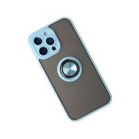 Newface iPhone 14 Pro Kılıf Montreal Yüzüklü Silikon Kapak - Buz Mavi