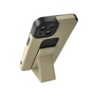 Newface iPhone 14 Plus Kılıf Mega Standlı Silikon - Gold