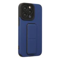 Newface iPhone 14 Pro Kılıf Mega Standlı Silikon - Mavi