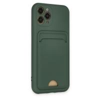 Newface iPhone 11 Pro Kılıf Kelvin Kartvizitli Silikon - Koyu Yeşil
