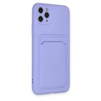 Newface iPhone 11 Pro Max Kılıf Kelvin Kartvizitli Silikon - Lila