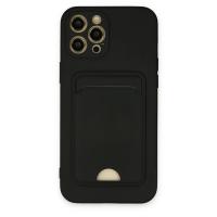 Newface iPhone 12 Pro Max Kılıf Kelvin Kartvizitli Silikon - Siyah