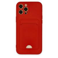 Newface iPhone 12 Pro Max Kılıf Kelvin Kartvizitli Silikon - Kırmızı