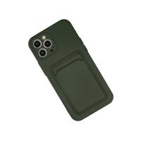 Newface iPhone 12 Pro Max Kılıf Kelvin Kartvizitli Silikon - Koyu Yeşil