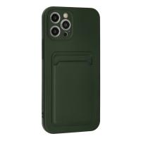 Newface iPhone 12 Pro Max Kılıf Kelvin Kartvizitli Silikon - Koyu Yeşil