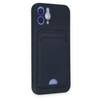 Newface iPhone 12 Kılıf Kelvin Kartvizitli Silikon - Lacivert