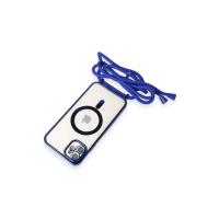 Newface iPhone 11 Kılıf Divo Lazer Askılı Magsafe Kapak - Mavi