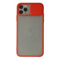 Newface iPhone 11 Pro Kılıf Palm Buzlu Kamera Sürgülü Silikon - Kırmızı