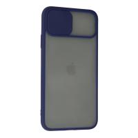 Newface iPhone 11 Pro Kılıf Palm Buzlu Kamera Sürgülü Silikon - Lacivert