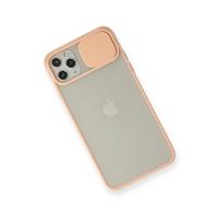 Newface iPhone 11 Pro Max Kılıf Palm Buzlu Kamera Sürgülü Silikon - Pembe