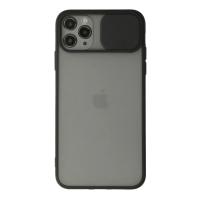 Newface iPhone 11 Pro Max Kılıf Palm Buzlu Kamera Sürgülü Silikon - Siyah