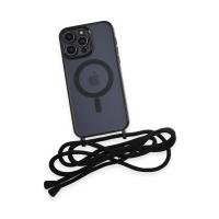 Newface iPhone 13 Pro Kılıf Divo Lazer Askılı Magsafe Kapak - Siyah