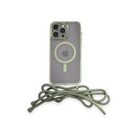 Newface iPhone 13 Pro Kılıf Divo Lazer Askılı Magsafe Kapak - Koyu Yeşil