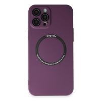 Newface iPhone 12 Pro Kılıf Jack Magneticsafe Lens Silikon - Mürdüm