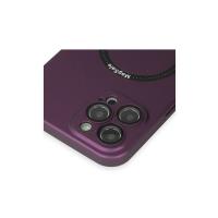 Newface iPhone 12 Pro Kılıf Jack Magneticsafe Lens Silikon - Mürdüm