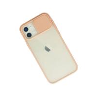 Newface iPhone 12 Kılıf Palm Buzlu Kamera Sürgülü Silikon - Pembe